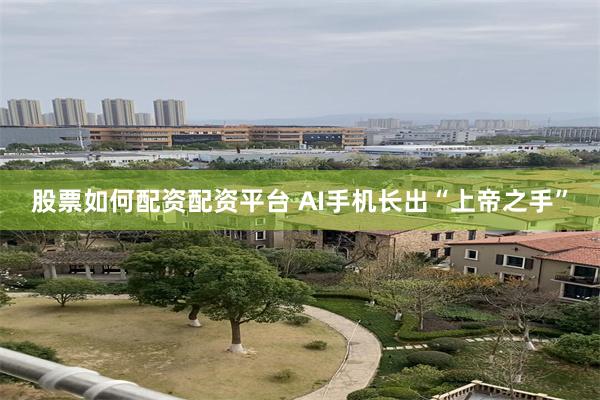 股票如何配资配资平台 AI手机长出“上帝之手”