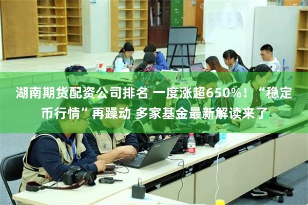湖南期货配资公司排名 一度涨超650%！“稳定币行情”再躁动 多家基金最新解读来了