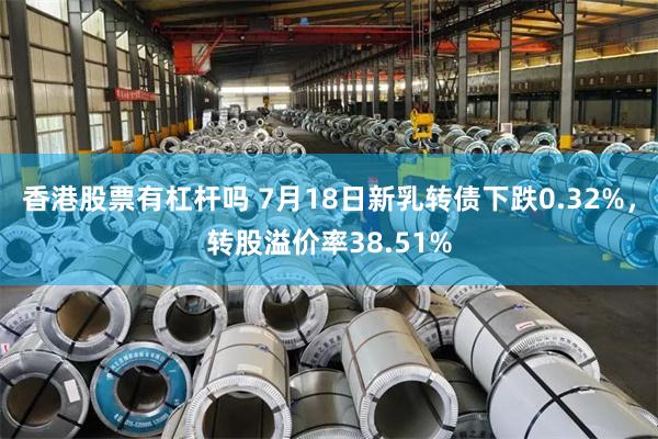 香港股票有杠杆吗 7月18日新乳转债下跌0.32%，转股溢价率38.51%
